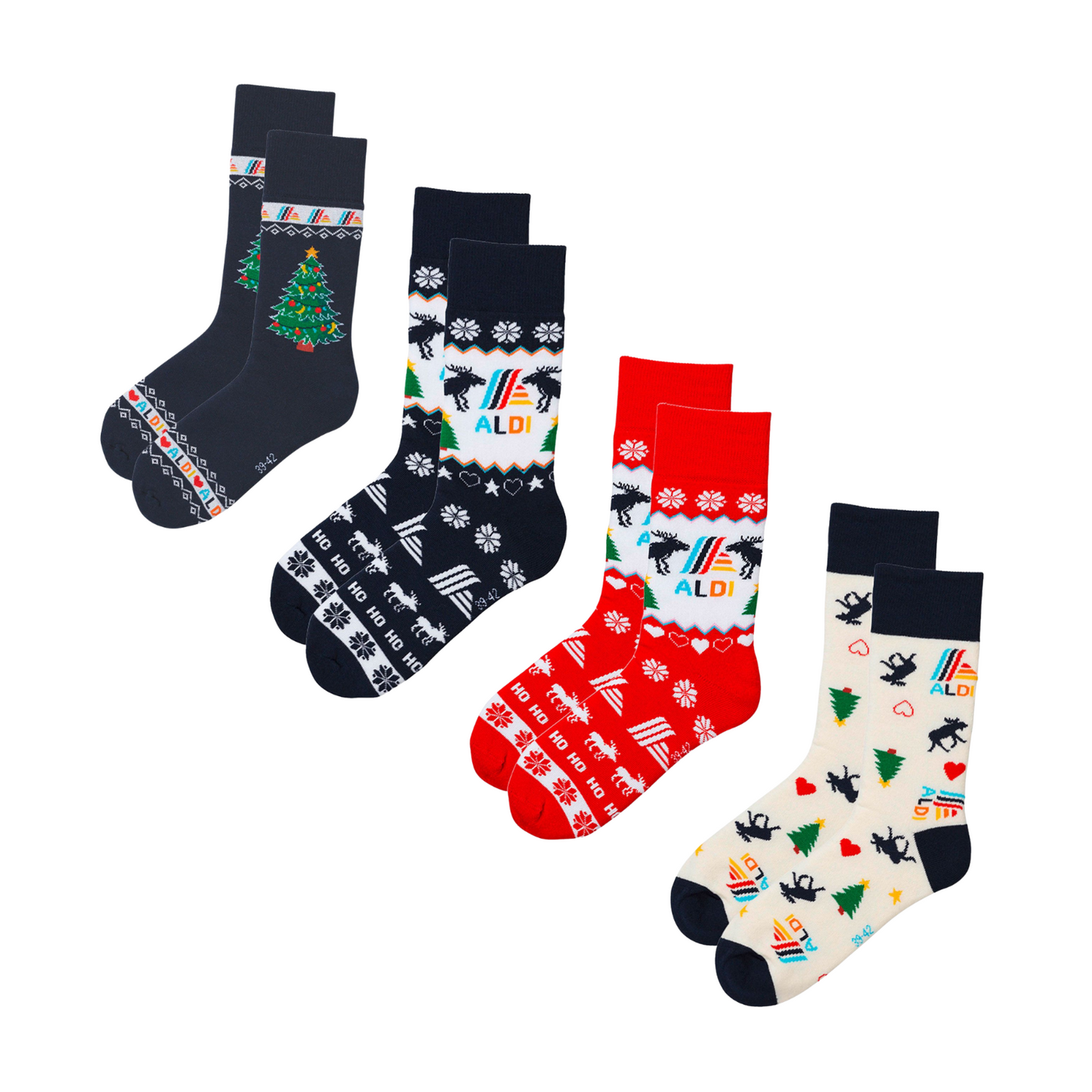Aldimania Socken Aldi Weihnachten Christmas Limited Edition 3.0 Gr. 39-42 43-46