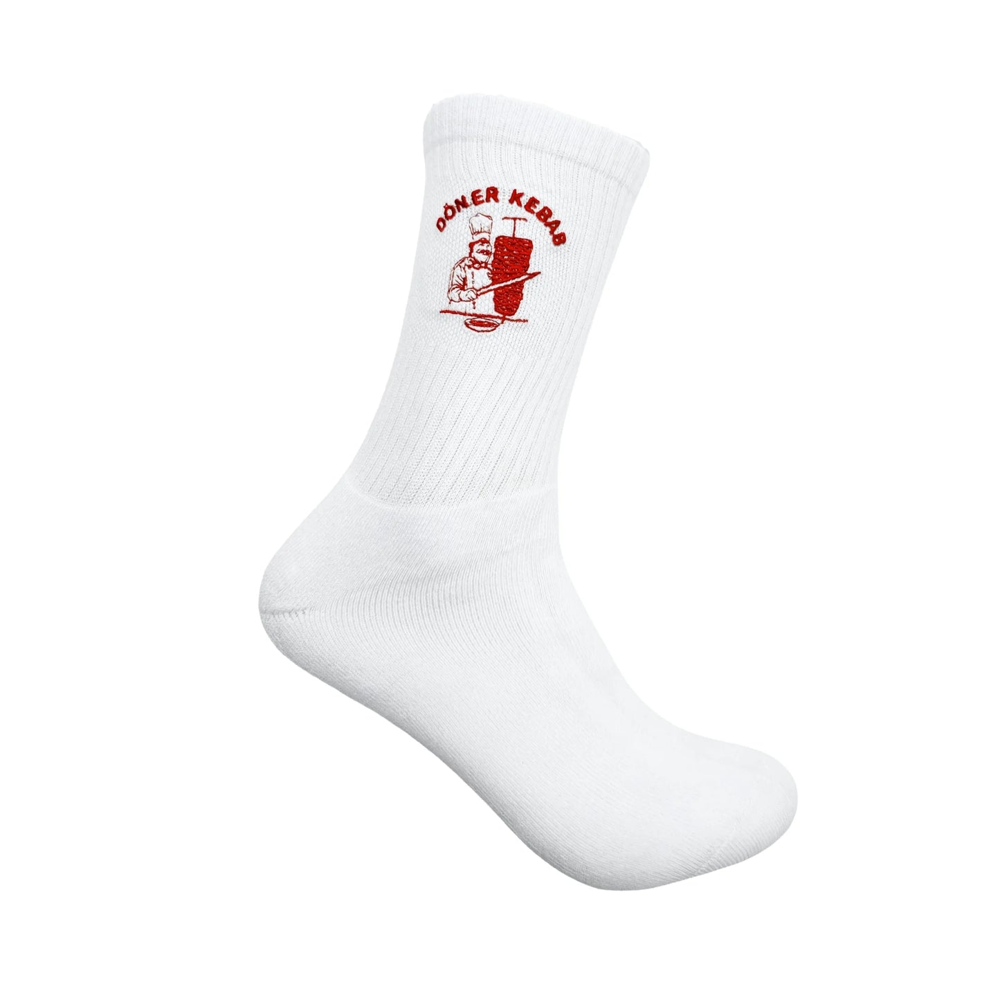 Döner Kebab Socken bestickt.