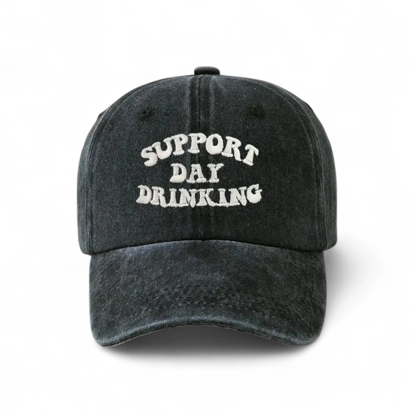 Support Day Drinking Kappe Vintage Look Grau