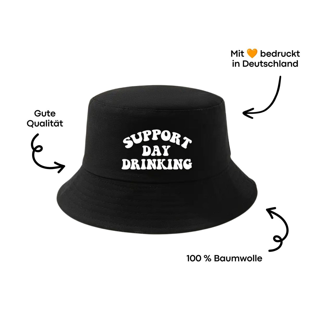 Support Day Drinking Hut schwarz