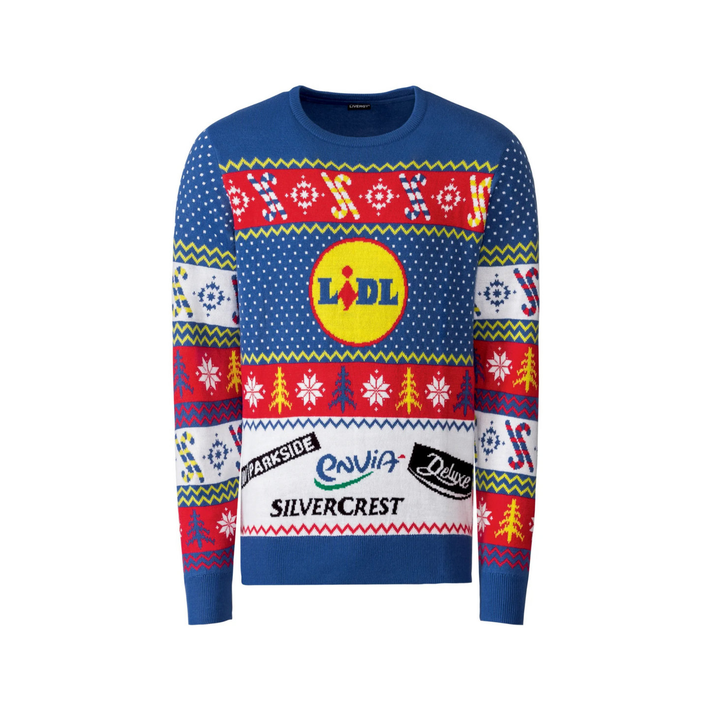 LIVERGY ® Herren LIDL-Weihnachtspullover mit Bündchen Lidl Marken sehr selten