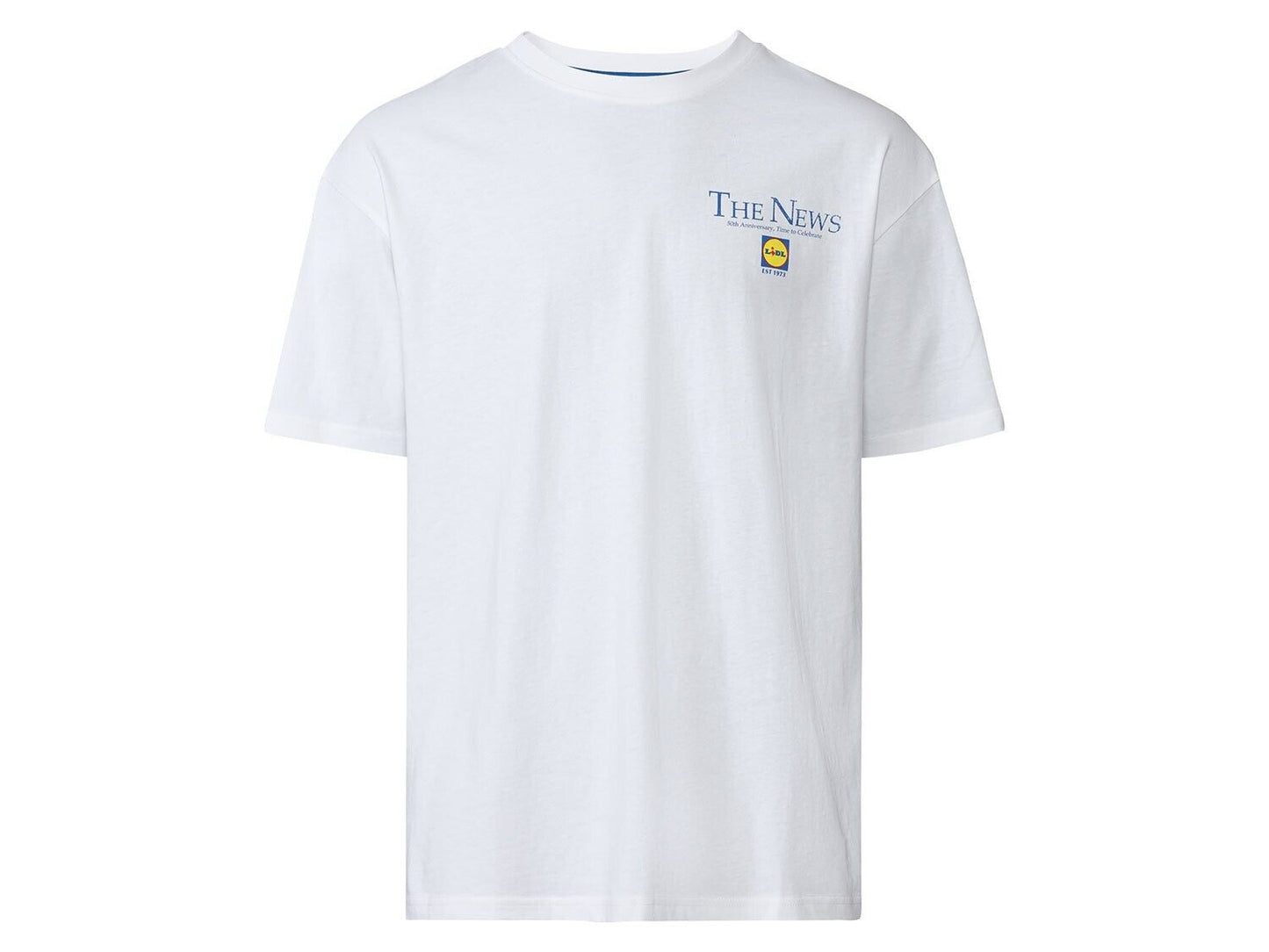 Lidl T-Shirt Kollektion Herren 50 Jahre Edition limited Shirt Unisex retro weiß