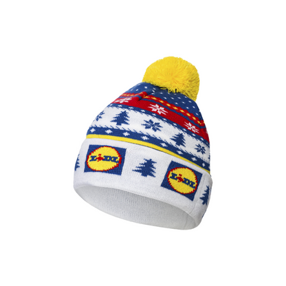 LIDL Weihnachtsmütze Mütze Lidl Kollektion Mütze mit Pompon sehr selten lustig